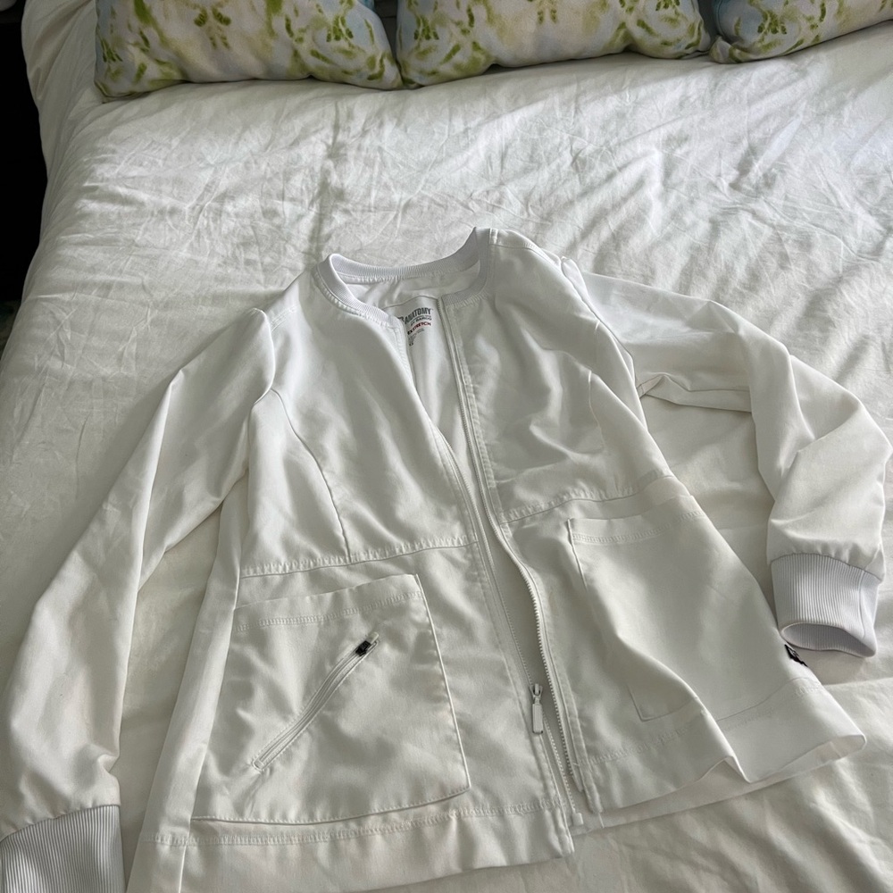 Women's White Greys Anatomy Scrub Jacket